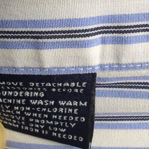 American Living Dress Shirt Size 16 1/2 / 36/37 Color Blue Black White - Picture 9 of 11